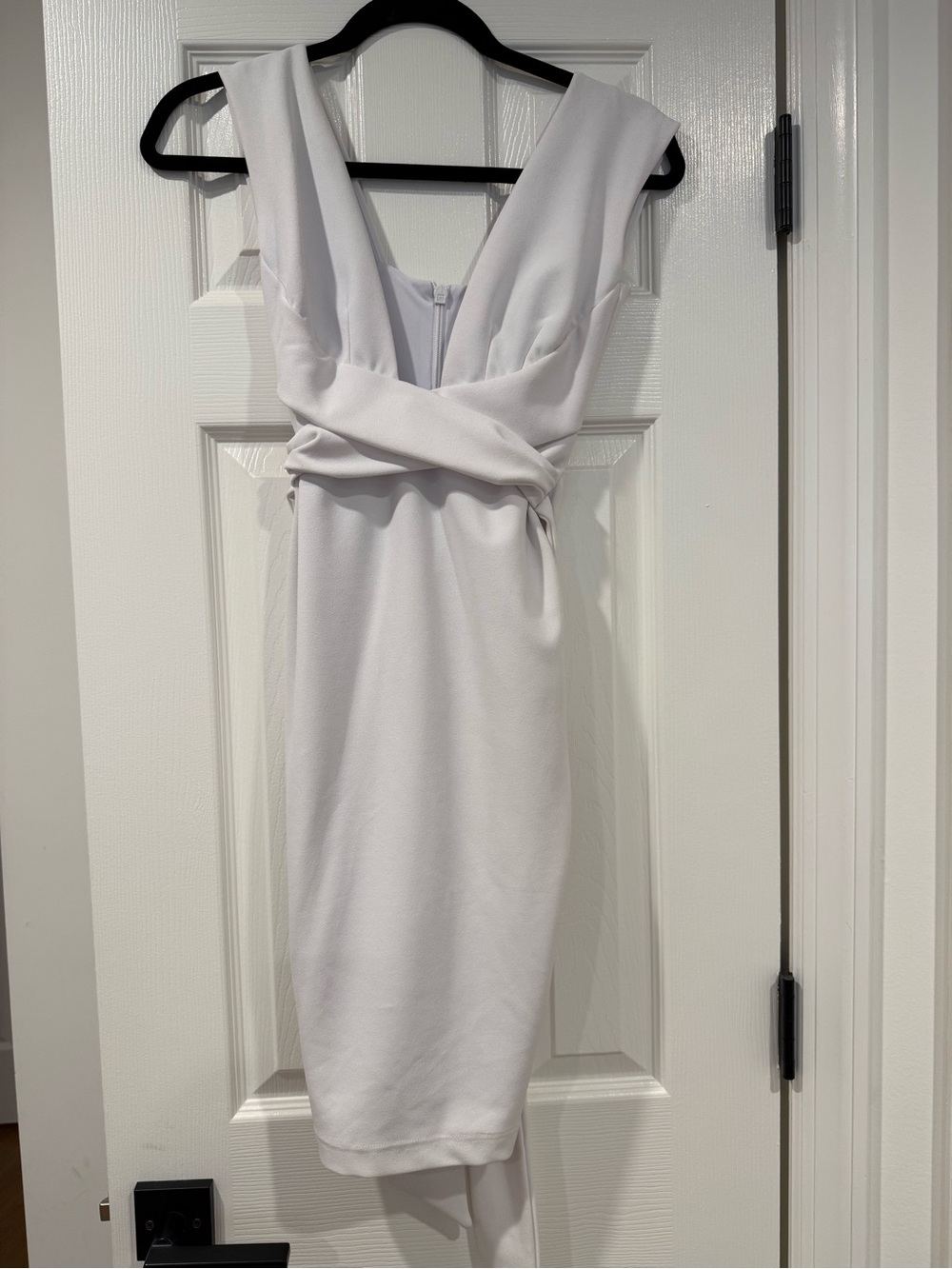 Nookie White Twist-Front Midi Dress
